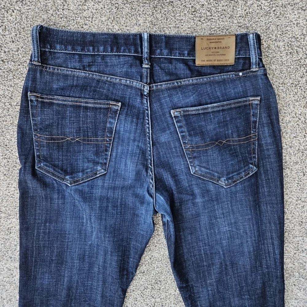 Lucky Brand Dark Wash 410 Athletic Slim Straight Leg Denim Jeans Mens 32/30